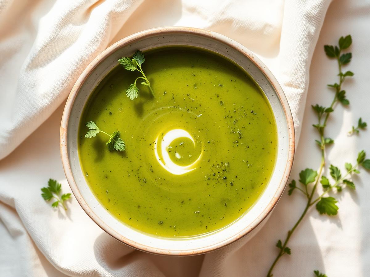 Sopa verde de temporada