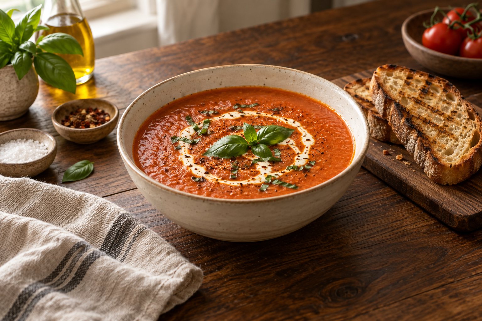 Crema de tomates asados